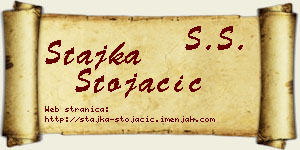 Stajka Stojačić vizit kartica
